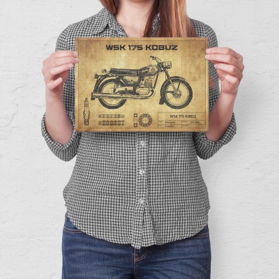 Plakat metalowy WSK 175 Kobuz Prezent