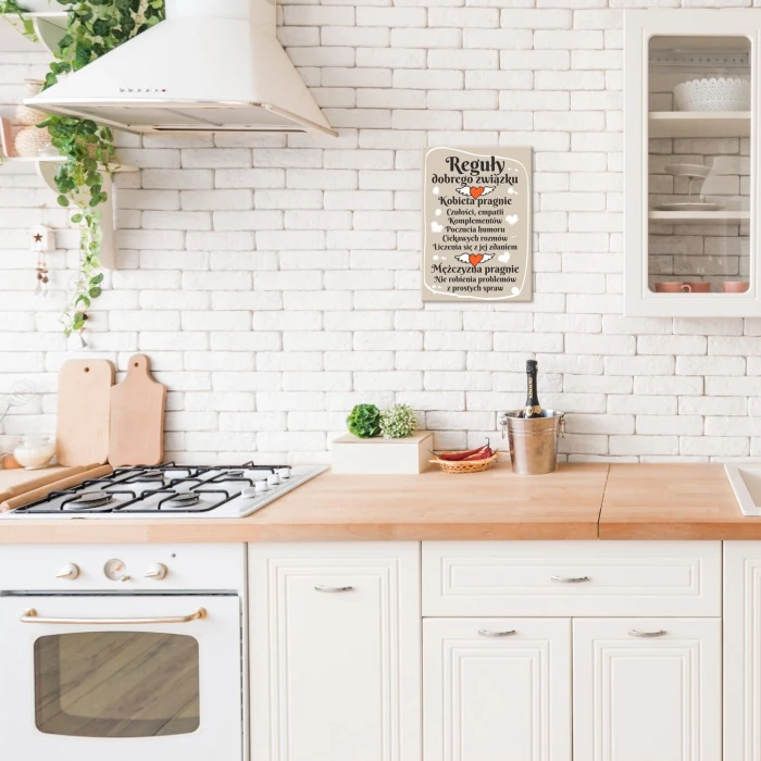 Plakat metalowy Reguły dobrego związku Prezent