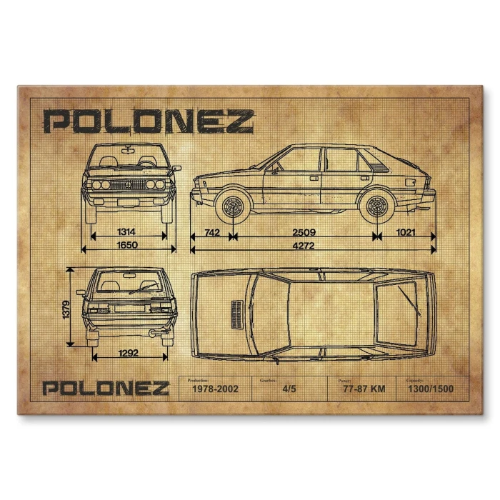 Poster metal Polonez drawing gift
