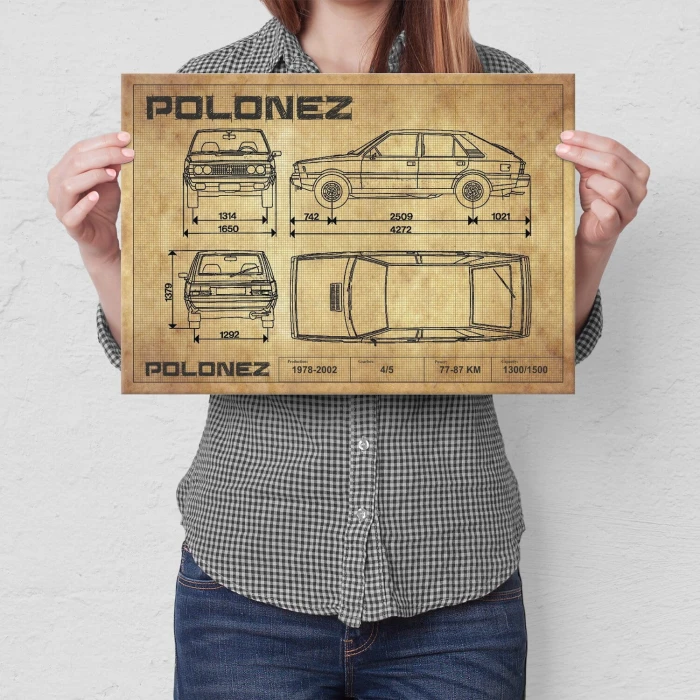 Poster metal Polonez drawing gift