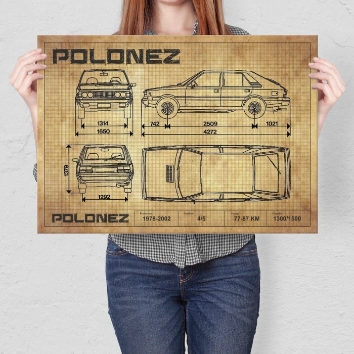 Poster metal Polonez drawing gift