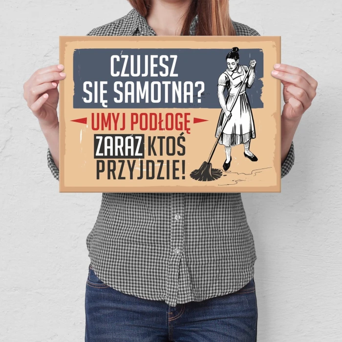 Poster metal Czujesz się samotna gift