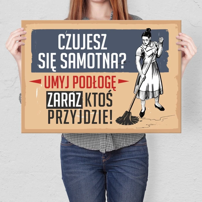 Poster metal Czujesz się samotna gift