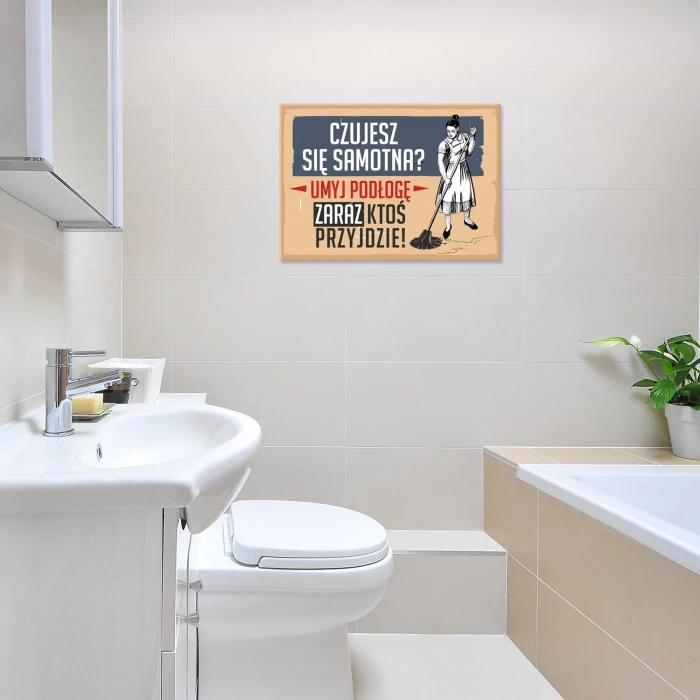 Plakat metalowy Czujesz się samotna Prezent
