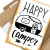 Poster metal happy camper gift