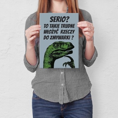 Plakat metalowy Serio Prezent