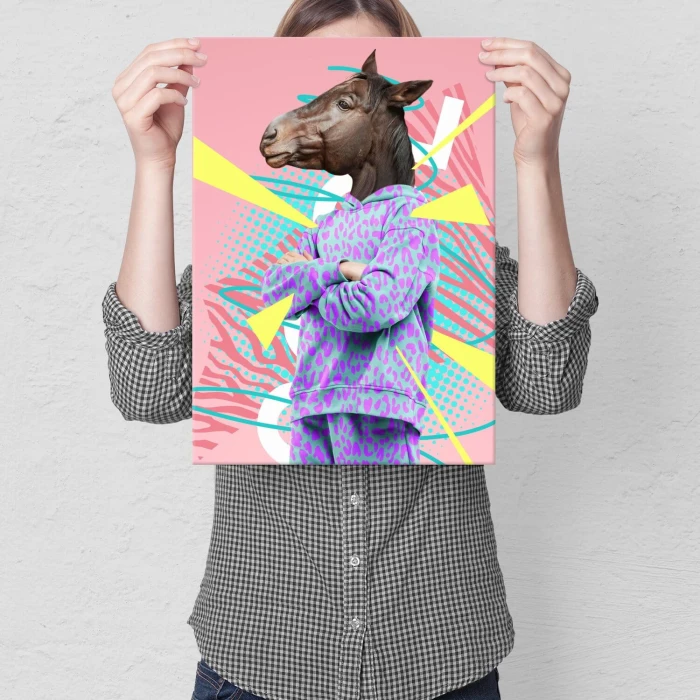 Poster metal horse party gift