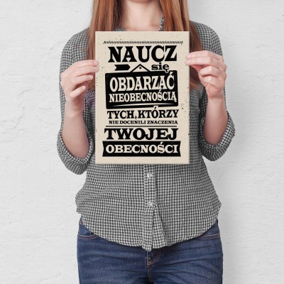 Plakat metalowy Naucz się Prezent