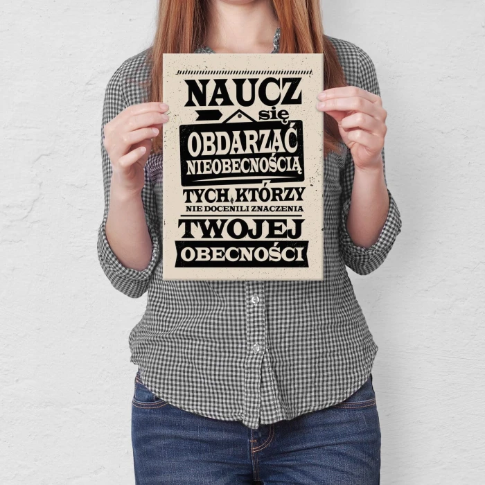 Poster metal Naucz się gift