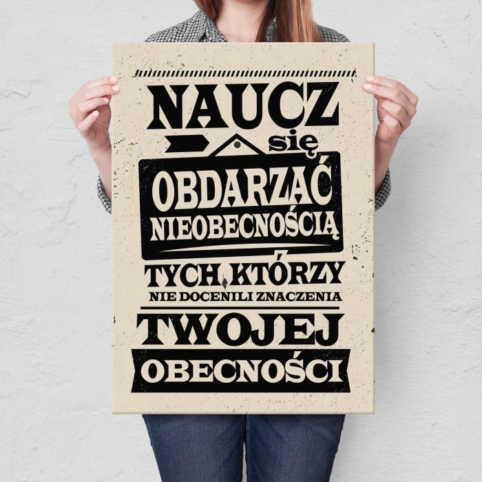 Poster metal Naucz się gift