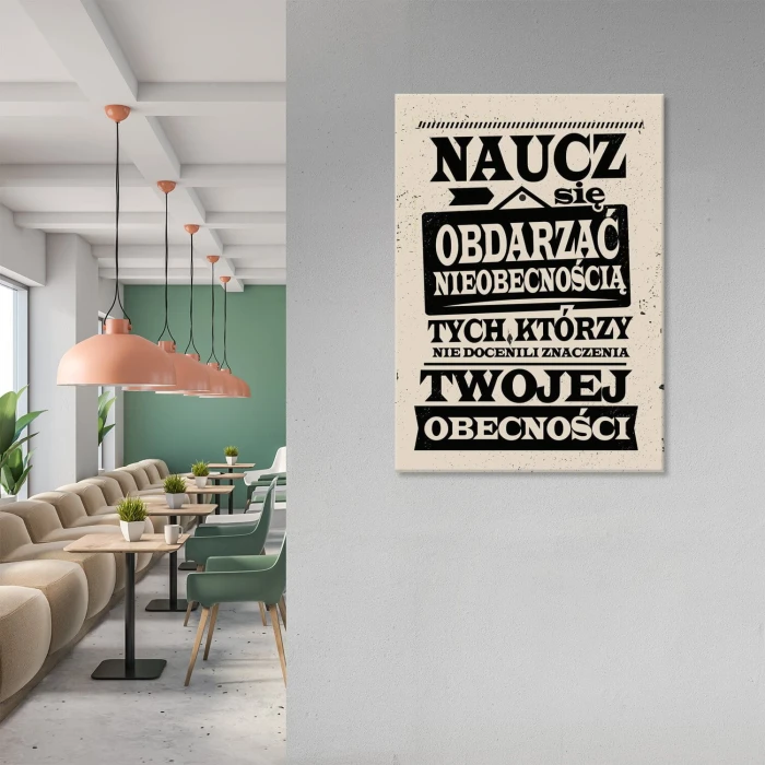 Plakat metalowy Naucz się Prezent