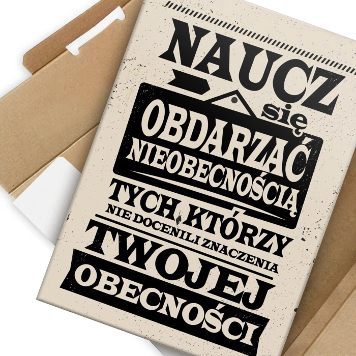 Plakat metalowy Naucz się Prezent