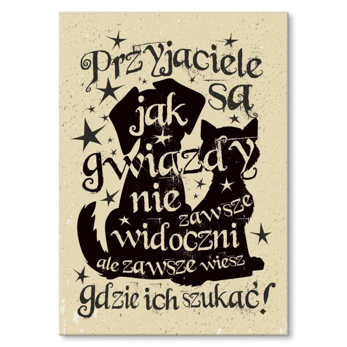 Poster metal Przyjaciele jak gwiazdy gift