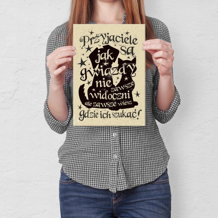 Poster metal Przyjaciele jak gwiazdy gift
