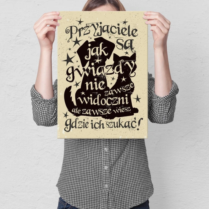 Poster metal Przyjaciele jak gwiazdy gift