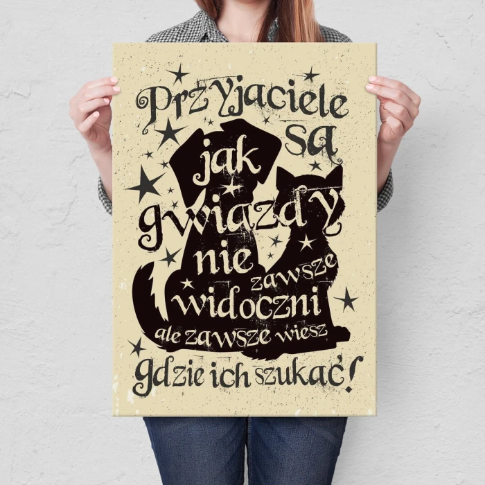 Poster metal Przyjaciele jak gwiazdy gift