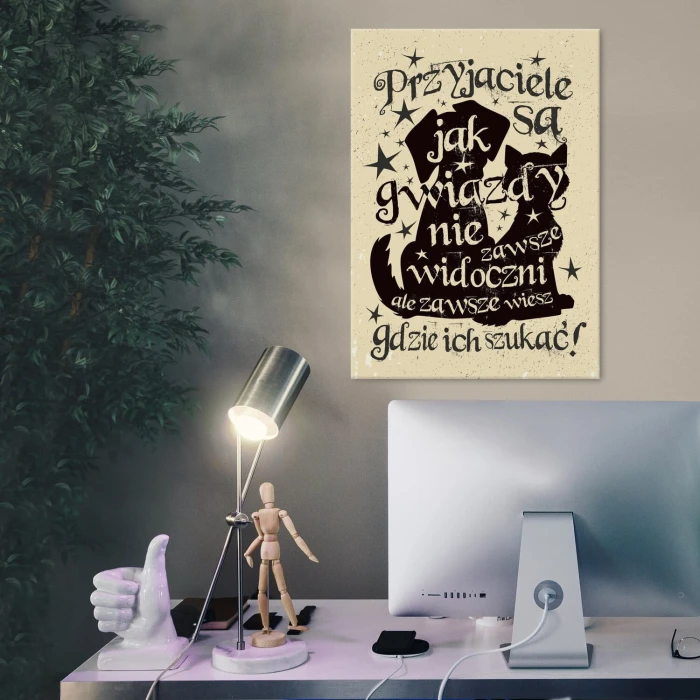 Poster metal Przyjaciele jak gwiazdy gift
