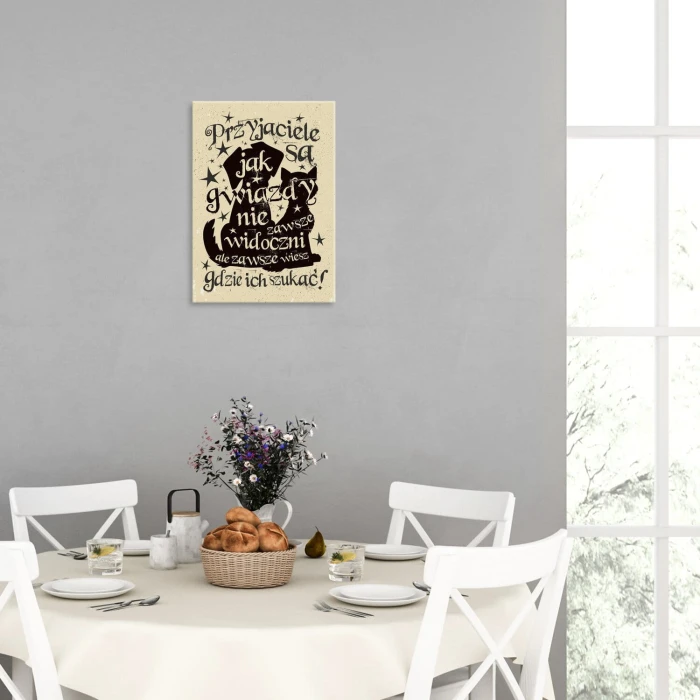 Plakat metalowy Przyjaciele jak gwiazdy Prezent