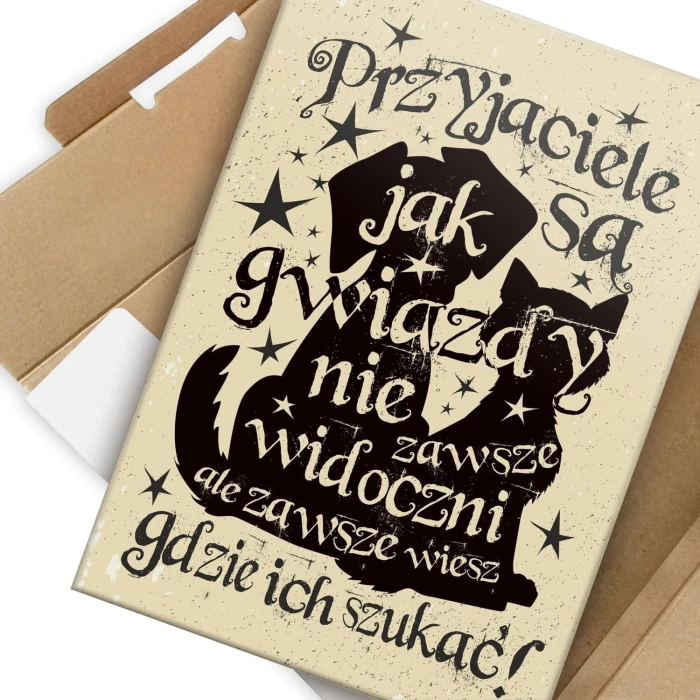 Plakat metalowy Przyjaciele jak gwiazdy Prezent