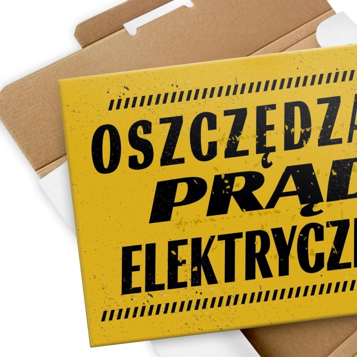 Poster metal oszczędzaj prąd elektryczny gift