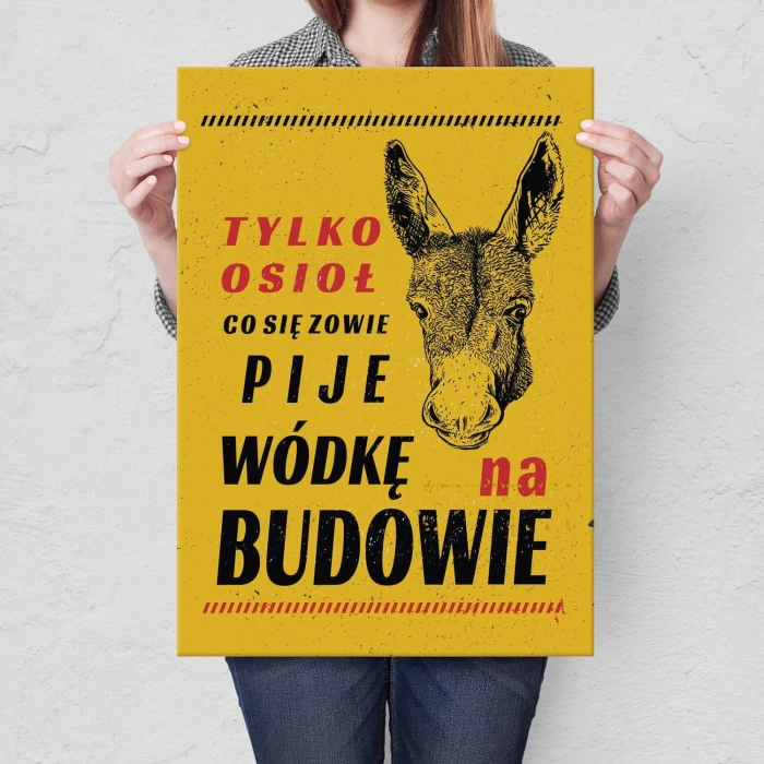 Plakat metalowy tylko osioł Prezent