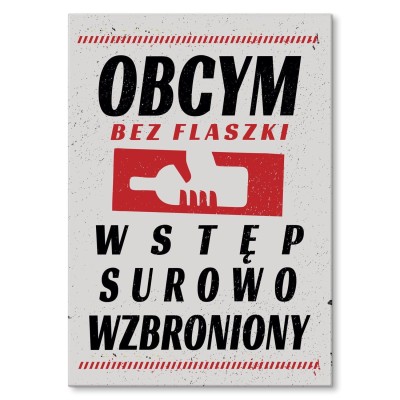 Poster metal obcym bez flaszki gift