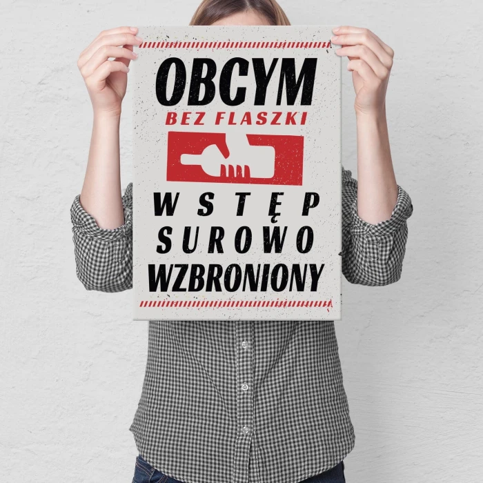 Poster metal obcym bez flaszki gift