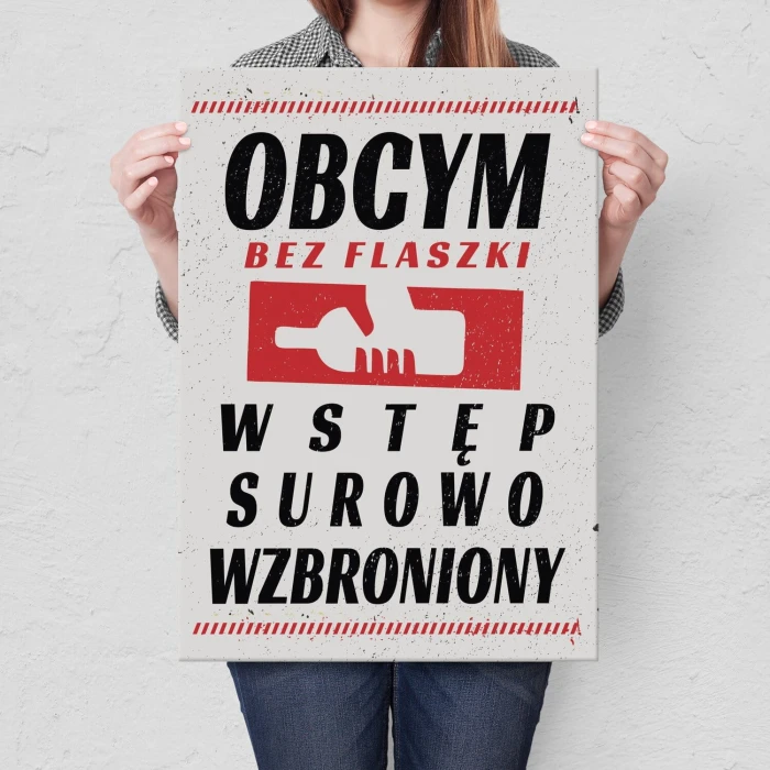 Poster metal obcym bez flaszki gift