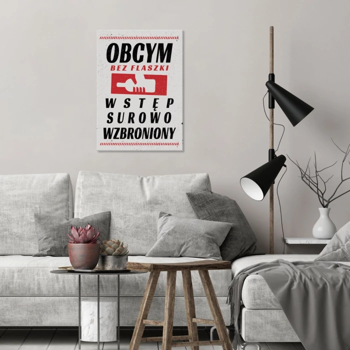 Plakat metalowy obcym bez flaszki Prezent