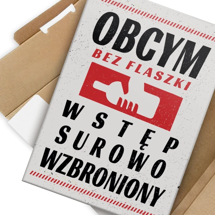 Plakat metalowy obcym bez flaszki Prezent