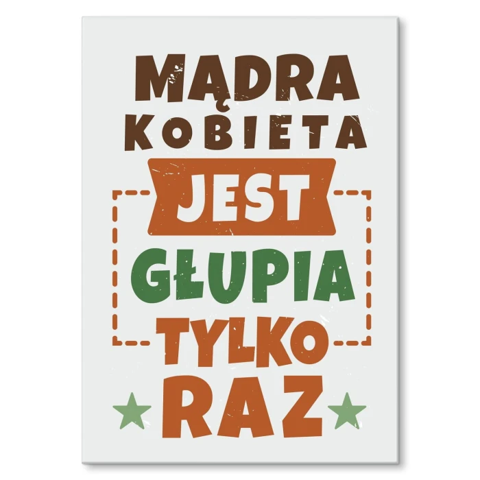 Plakat metalowy mądra kobieta Prezent
