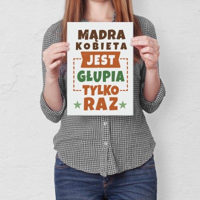 Plakat metalowy mądra kobieta Prezent