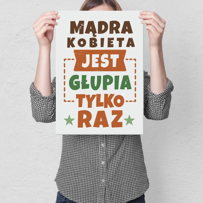 Plakat metalowy mądra kobieta Prezent