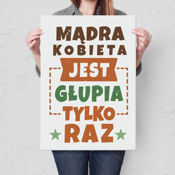 Poster metal mądra kobieta gift