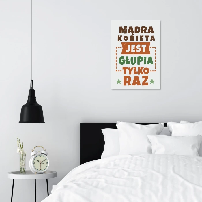 Plakat metalowy mądra kobieta Prezent