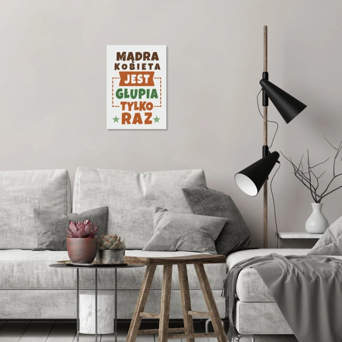 Poster metal mądra kobieta gift