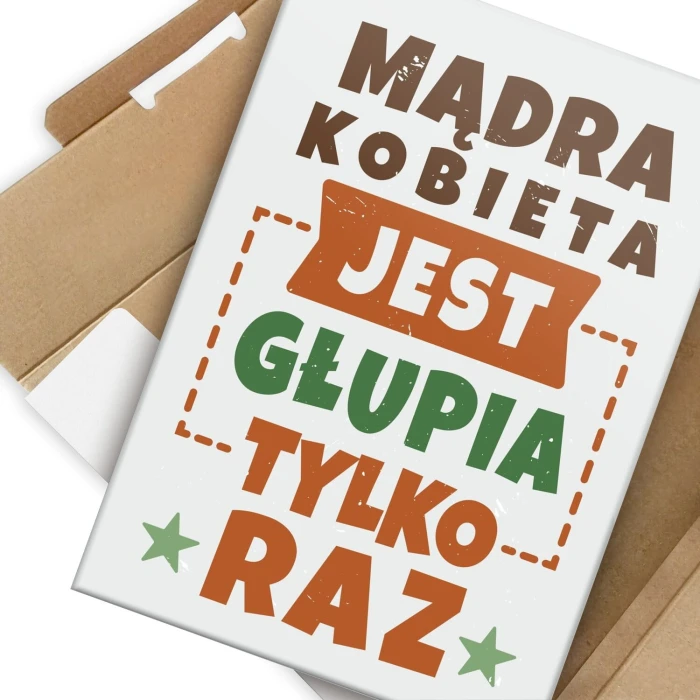 Plakat metalowy mądra kobieta Prezent
