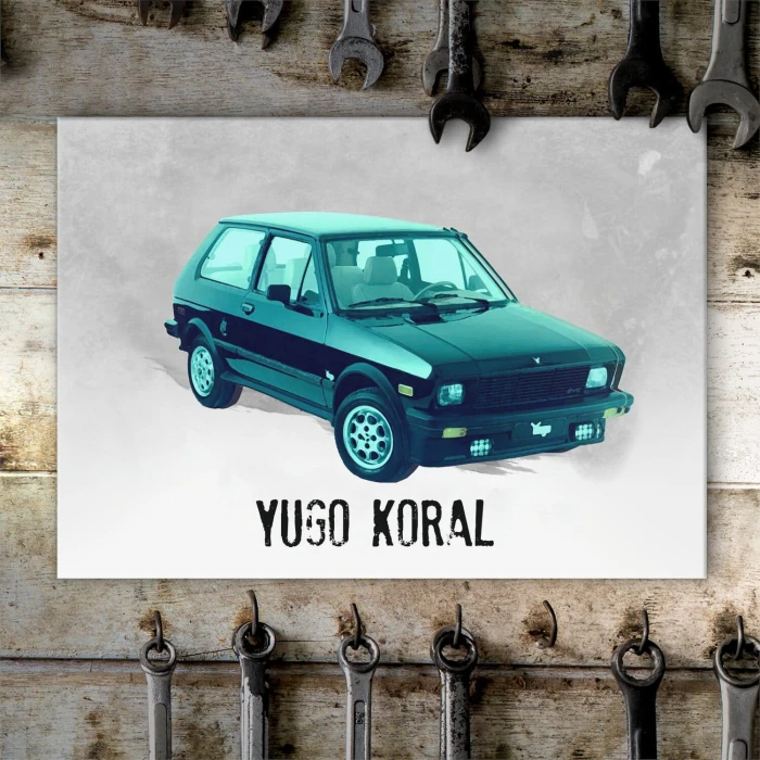 Plakat metalowy Yugo Koral Prezent