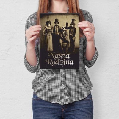 Plakat metalowy Nasza rodzina Prezent