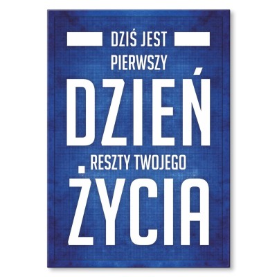 Plakat metalowy Pierwszy dzień Prezent