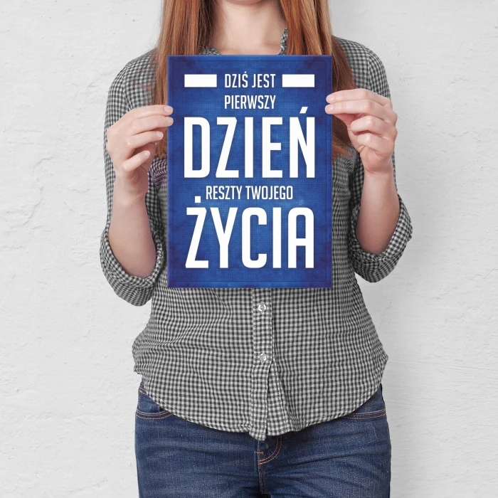 Plakat metalowy Pierwszy dzień Prezent