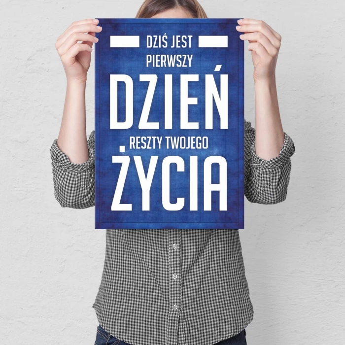 Poster metal Pierwszy dzień gift