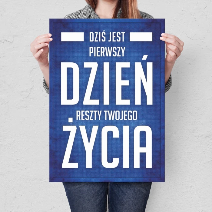 Poster metal Pierwszy dzień gift