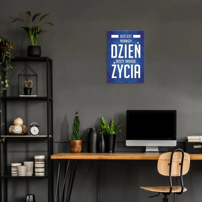 Plakat metalowy Pierwszy dzień Prezent