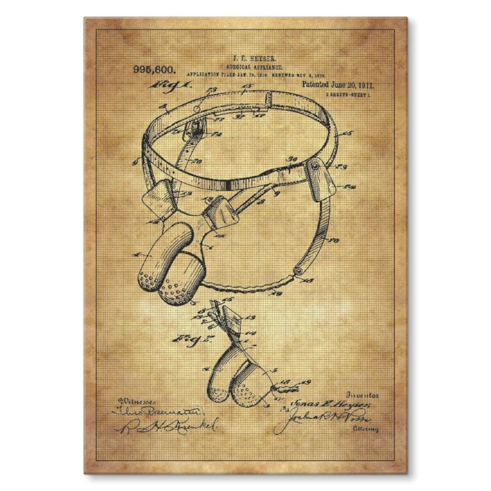 Poster metal patent pas cnoty gift