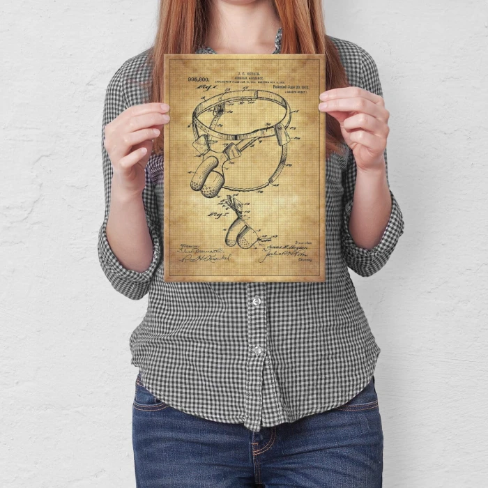 Poster metal patent pas cnoty gift