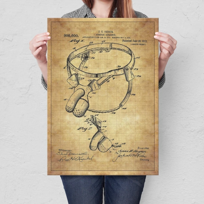 Poster metal patent pas cnoty gift