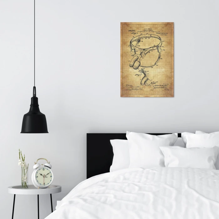 Poster metal patent pas cnoty gift