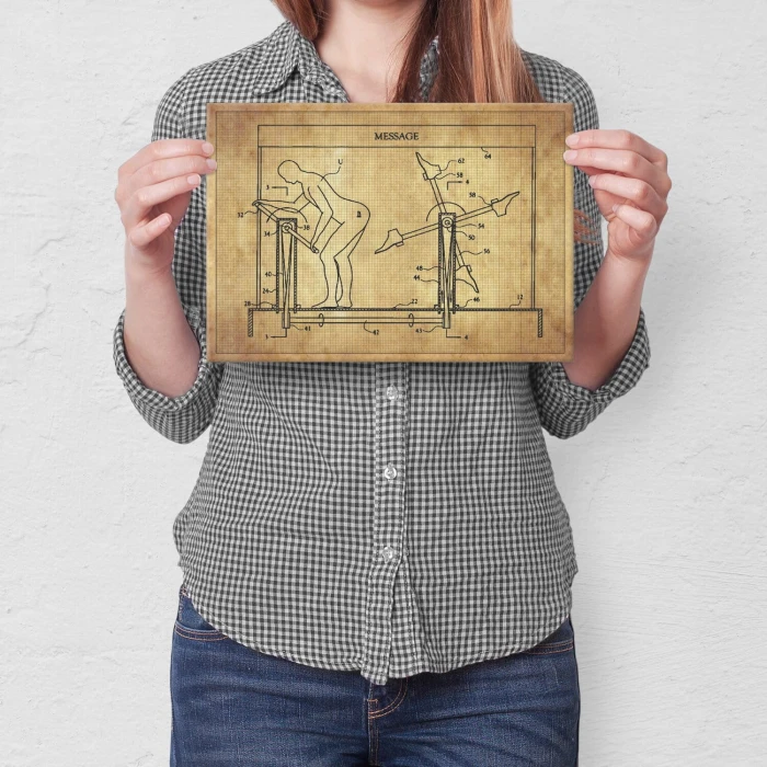 Poster metal patent masażer gift