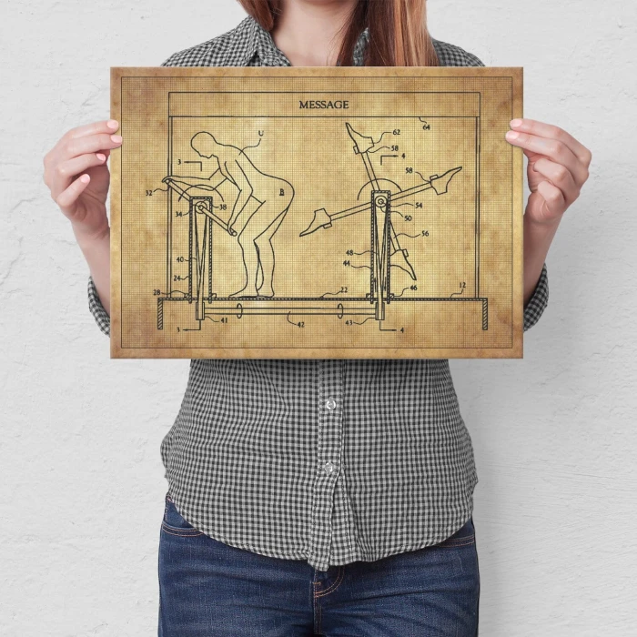 Plakat metalowy patent masażer Prezent